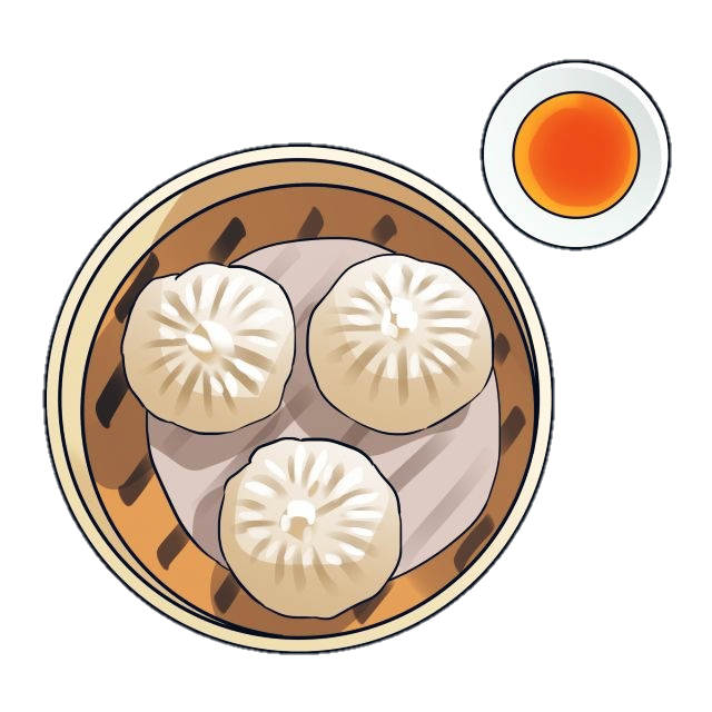 Xiaolongbao Soup Dumplings In Round Bamboo Steamer PNG Photo