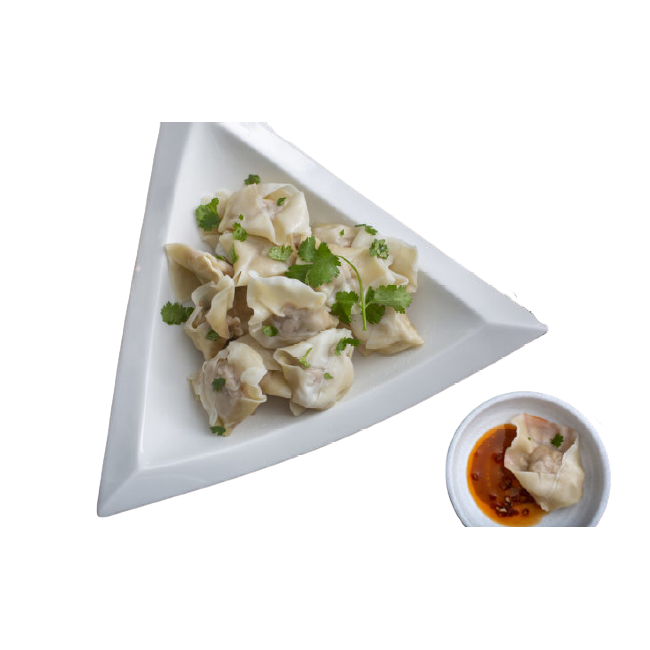 Xiaolongbao Soup Dumplings On Triangular Serving Plate PNG Image