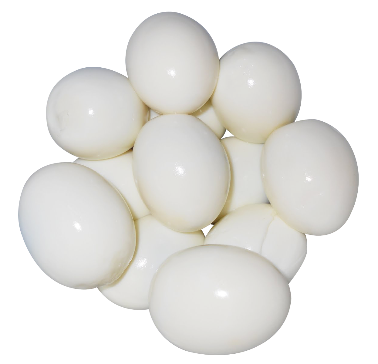 Cluster Of White Chicken Eggs With Soft Natural Shadows PNG Image