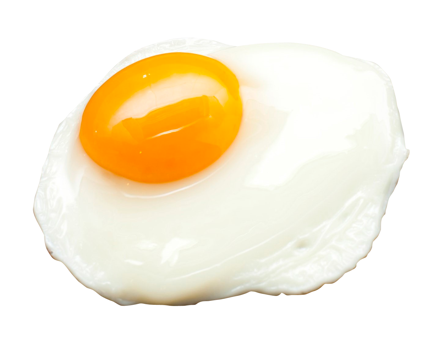 Fried Egg With Golden Runny Yolk Transparent Background PNG Image