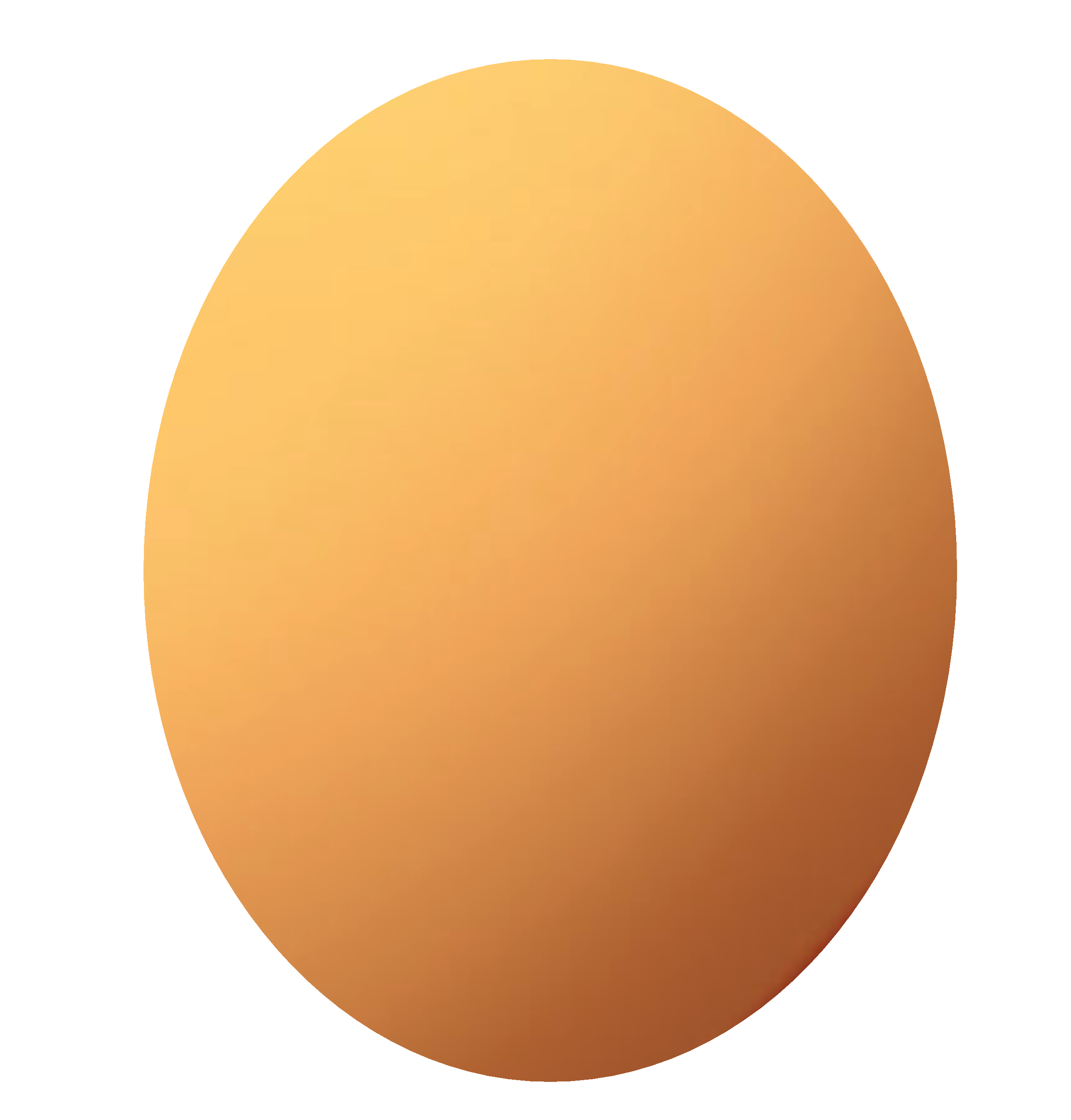 Single Smooth Brown Egg Isolated Transparent Background PNG Image