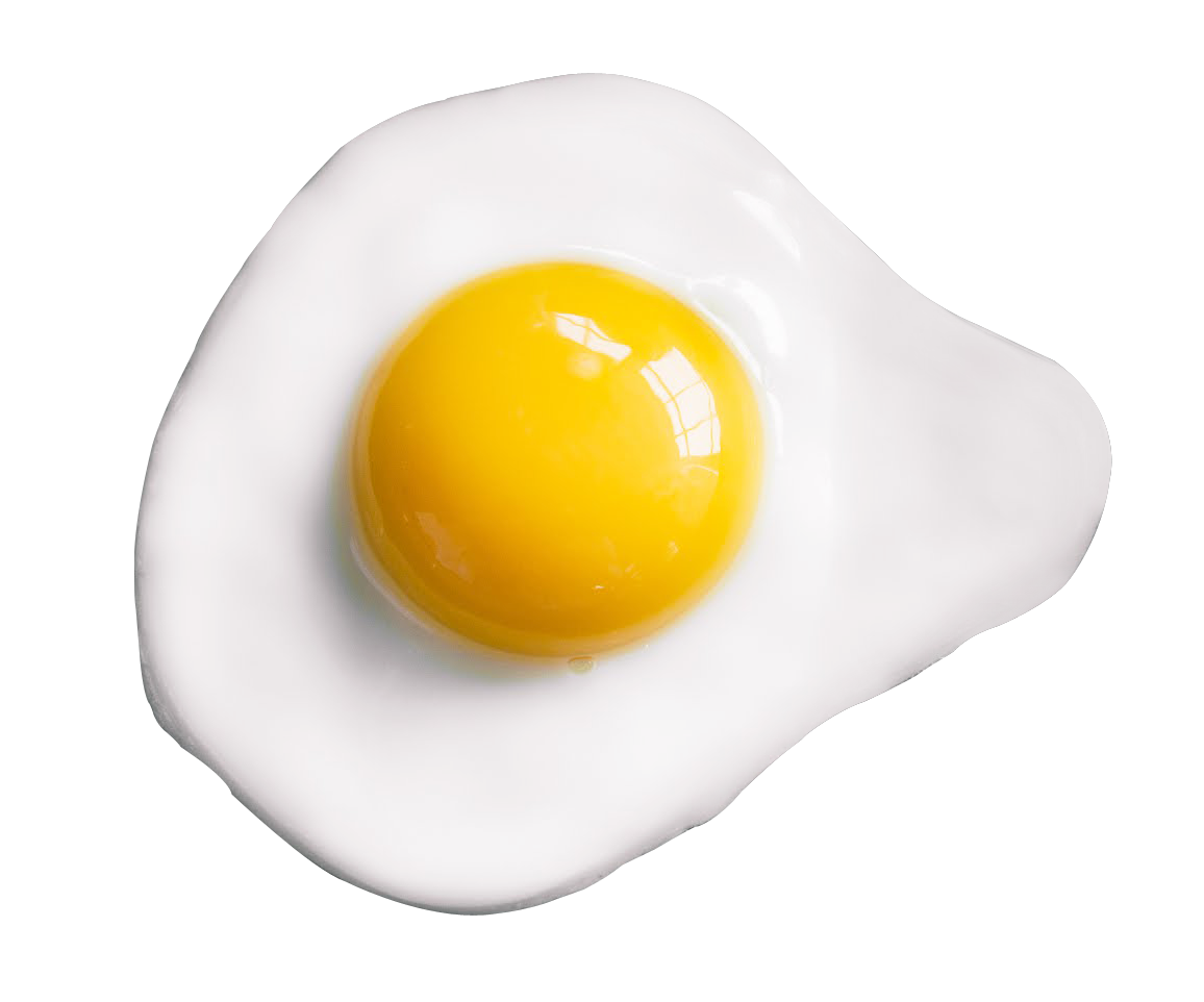 Sunny Side Up Fried Egg With Yellow Center Isolated PNG Clipart
