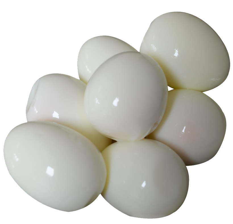 White Chicken Eggs Cluster Isolated On Transparent Background PNG
