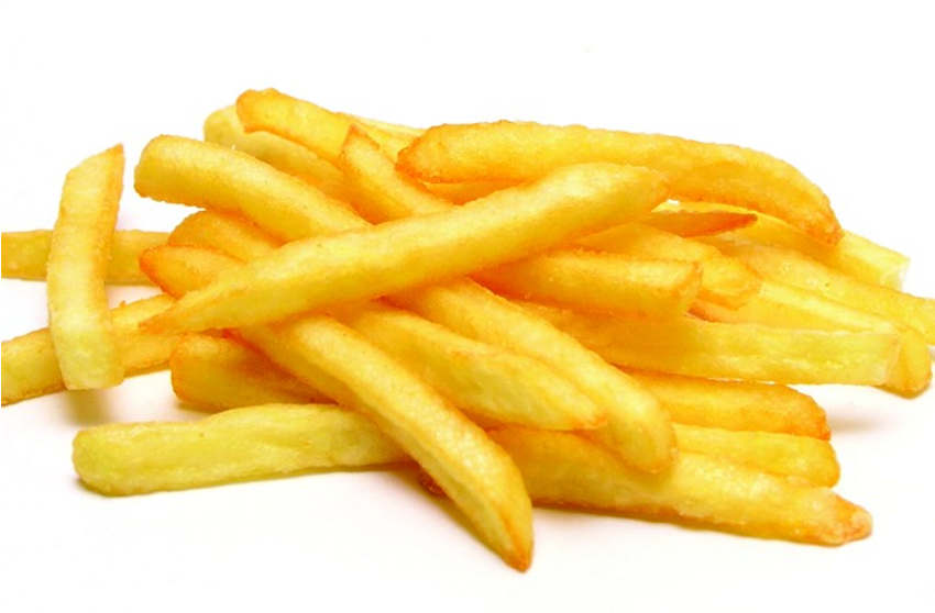 Close Up Golden French Fries Pile Isolated Transparent PNG