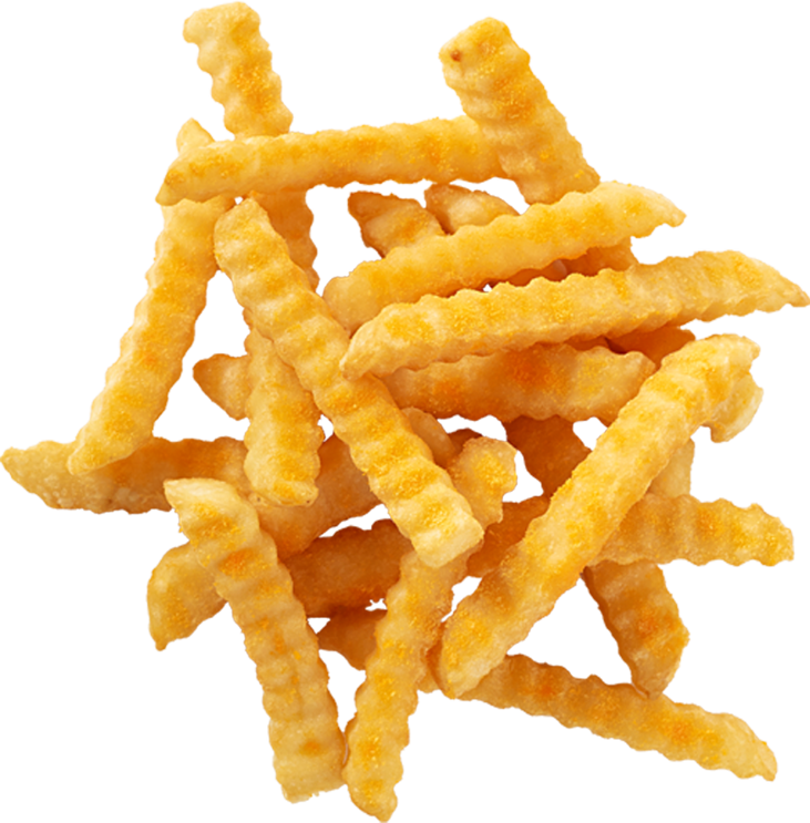 Curly Cut French Fries Pile Isolated Transparent Background PNG