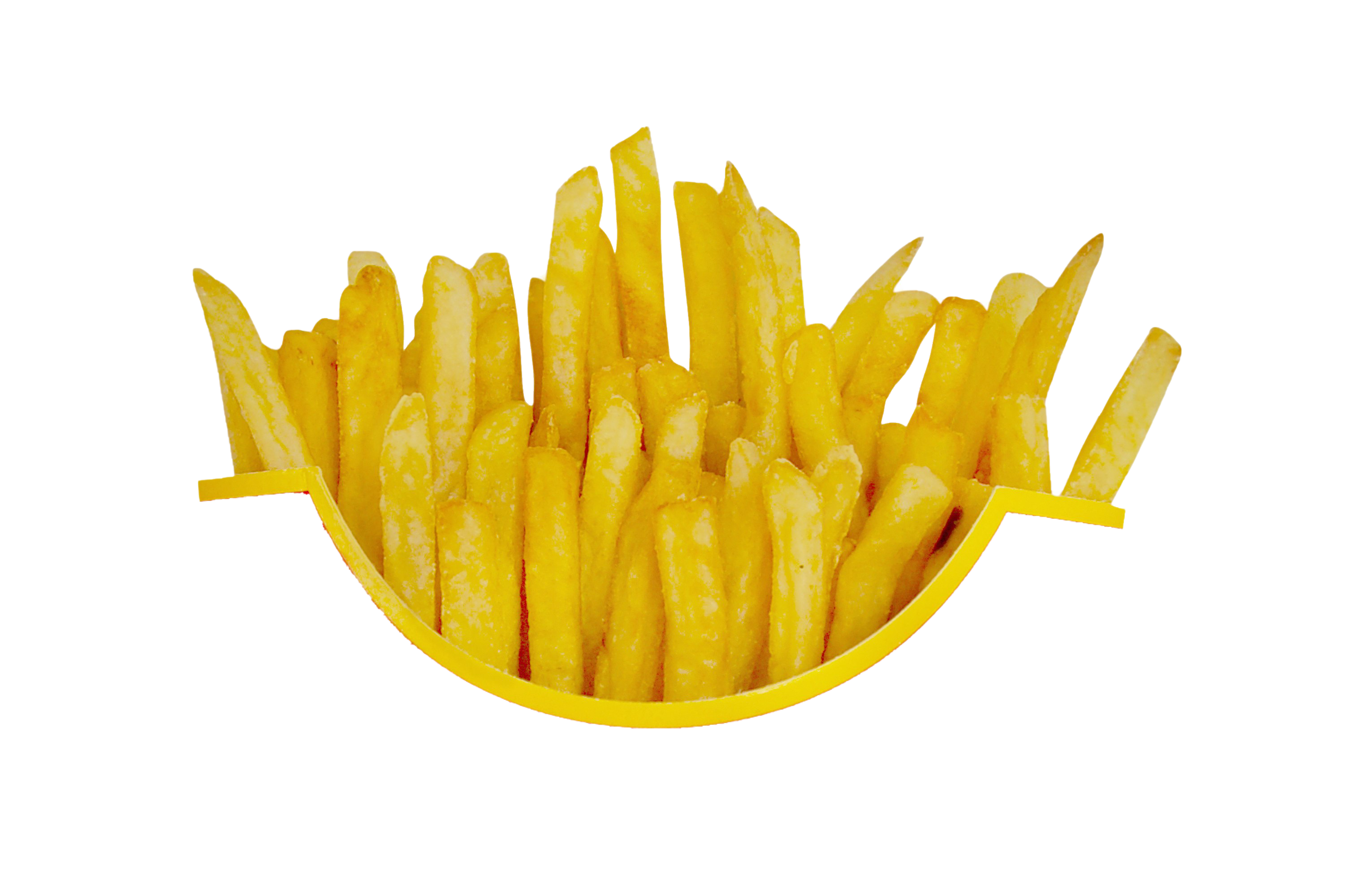 Golden Thin French Fries Arranged In Small Round Bowl PNG Clipart