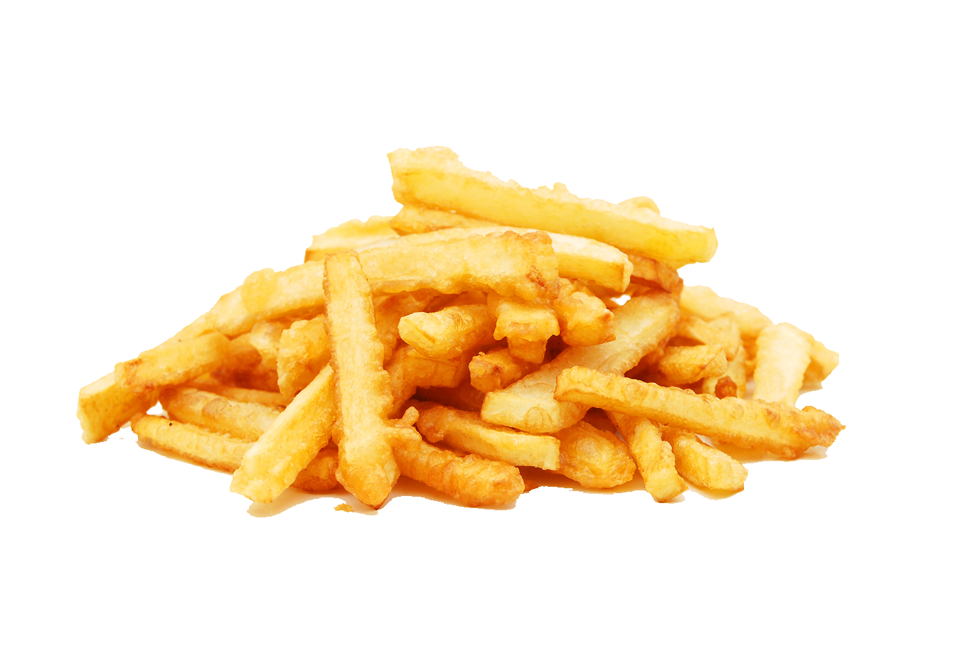 Heap Of Classic Golden French Fries Isolated Transparent PNG Image