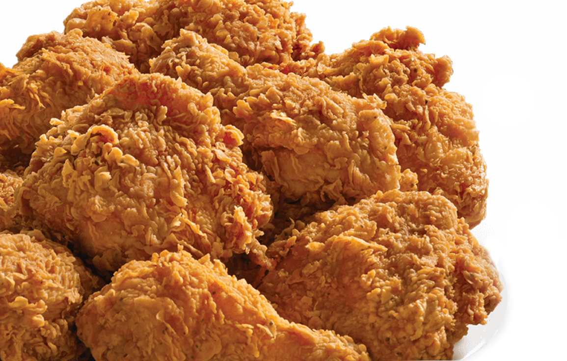 Crunchy Boneless Fried Chicken Bites Pile Transparent Background PNG Cutout