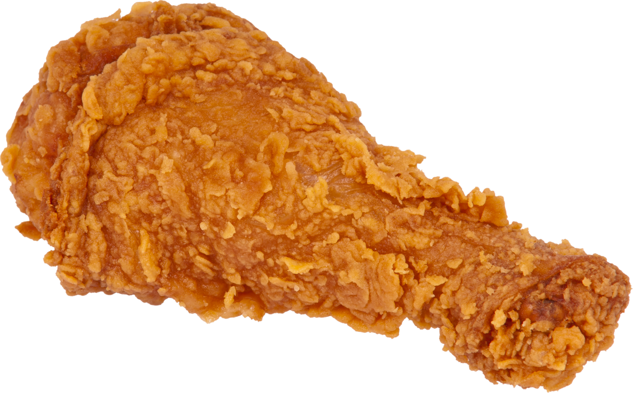 Extra Crispy Breaded Chicken Fillet Tender Isolated Transparent PNG Cutout Image