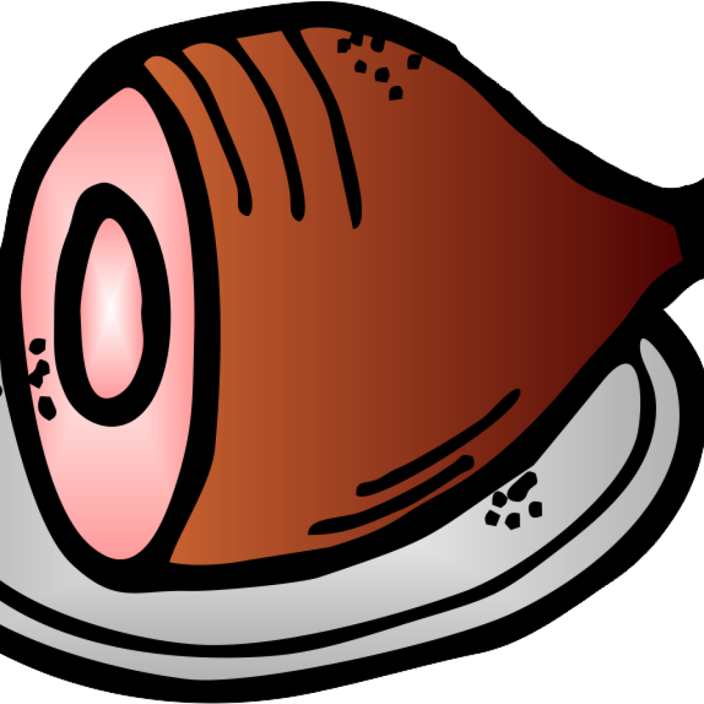Bold Cartoon Illustration of Brown Cured Meat Leg Transparent PNG Clipart Image