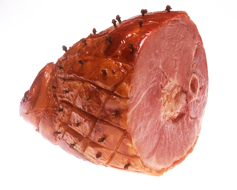 Honey Glazed Spiral Cut Bone In Meat Roast Transparent Background PNG Image