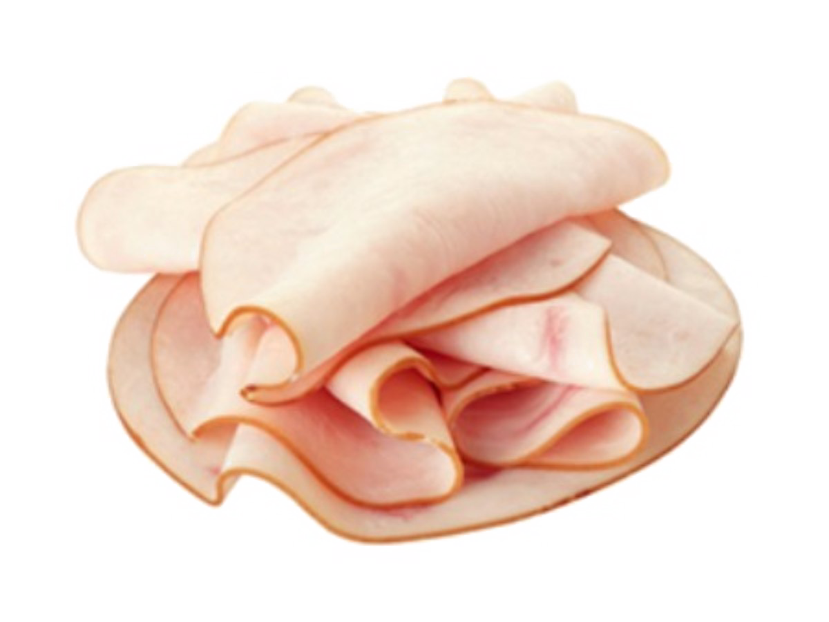 Pale Pink Rolled Deli Meat Slices Isolated Transparent Background PNG Image