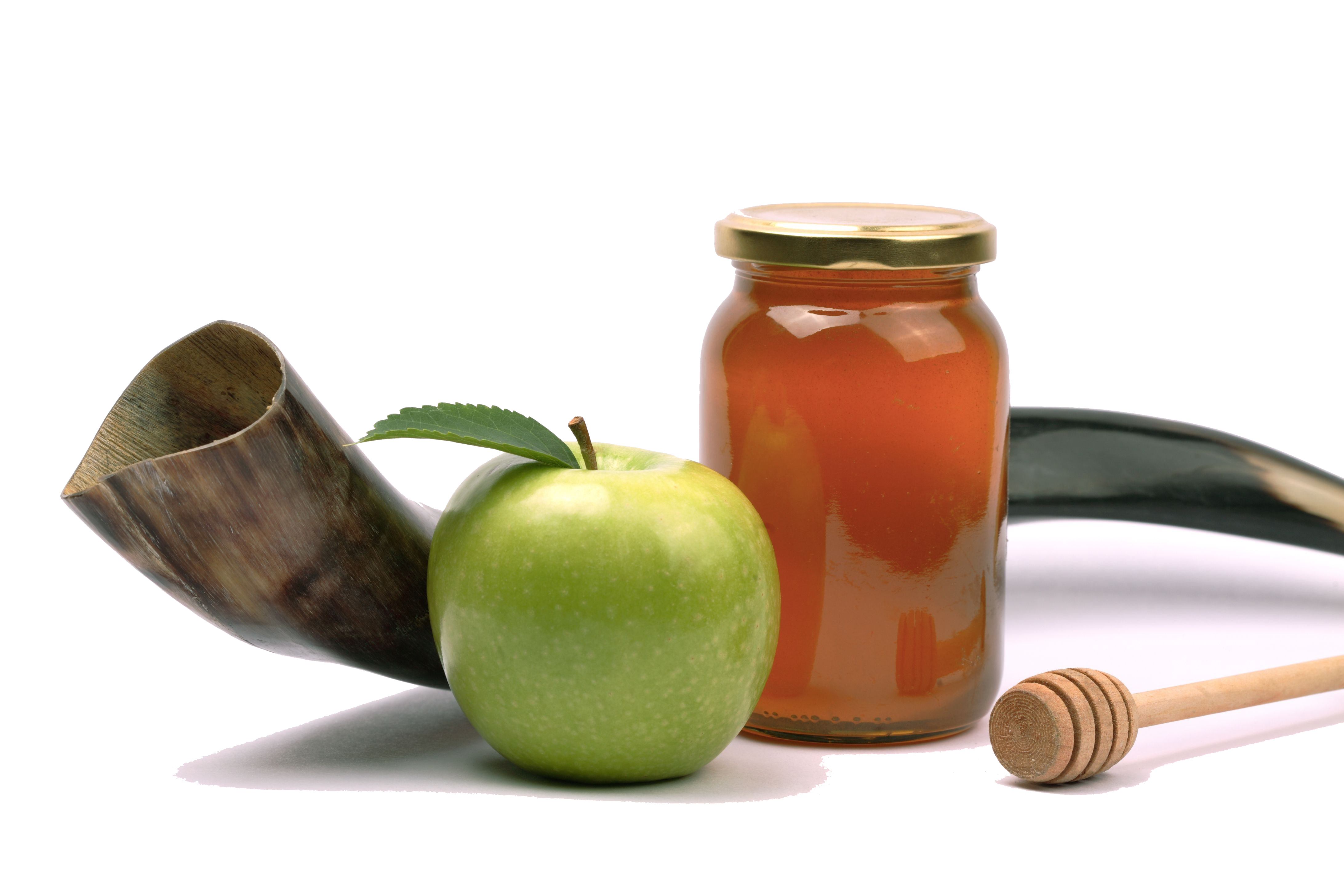 Glass Fruit Preserve Jar with Fresh Apples and Spoon Transparent Background PNG Image
