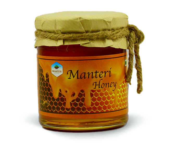 Manuka Honey Jar with Burlap Cover and Green Label Transparent PNG Product Image