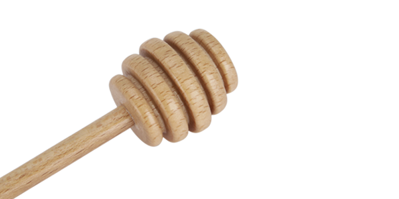 Rustic Wooden Honey Dipper Utensil Isolated Transparent Background PNG Clipart