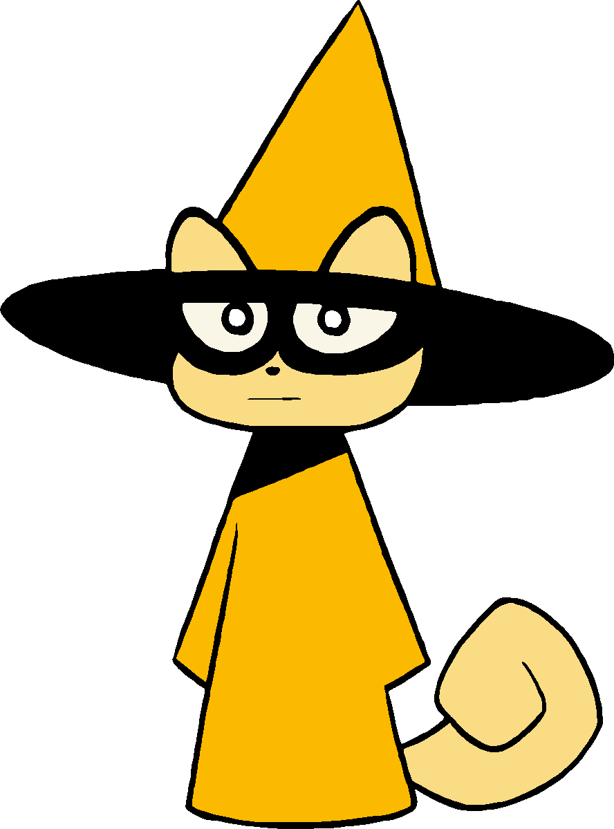 Whimsical Cartoon Witch in Yellow Robe and Pointed Hat Transparent PNG Clipart