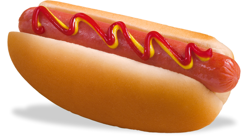 Classic Grilled Hot Dog with Ketchup and Mustard on Golden Bun PNG Cutout Image