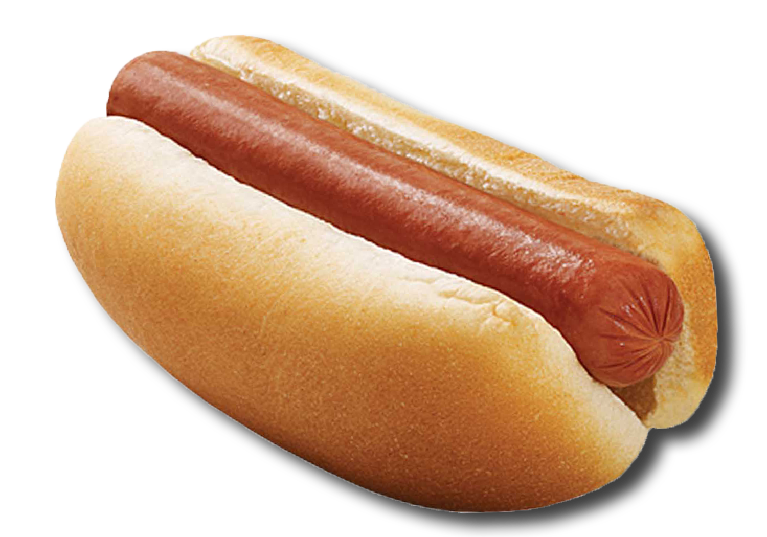 Classic Plain Frankfurter in Soft Bun with Yellow Mustard Transparent PNG Image