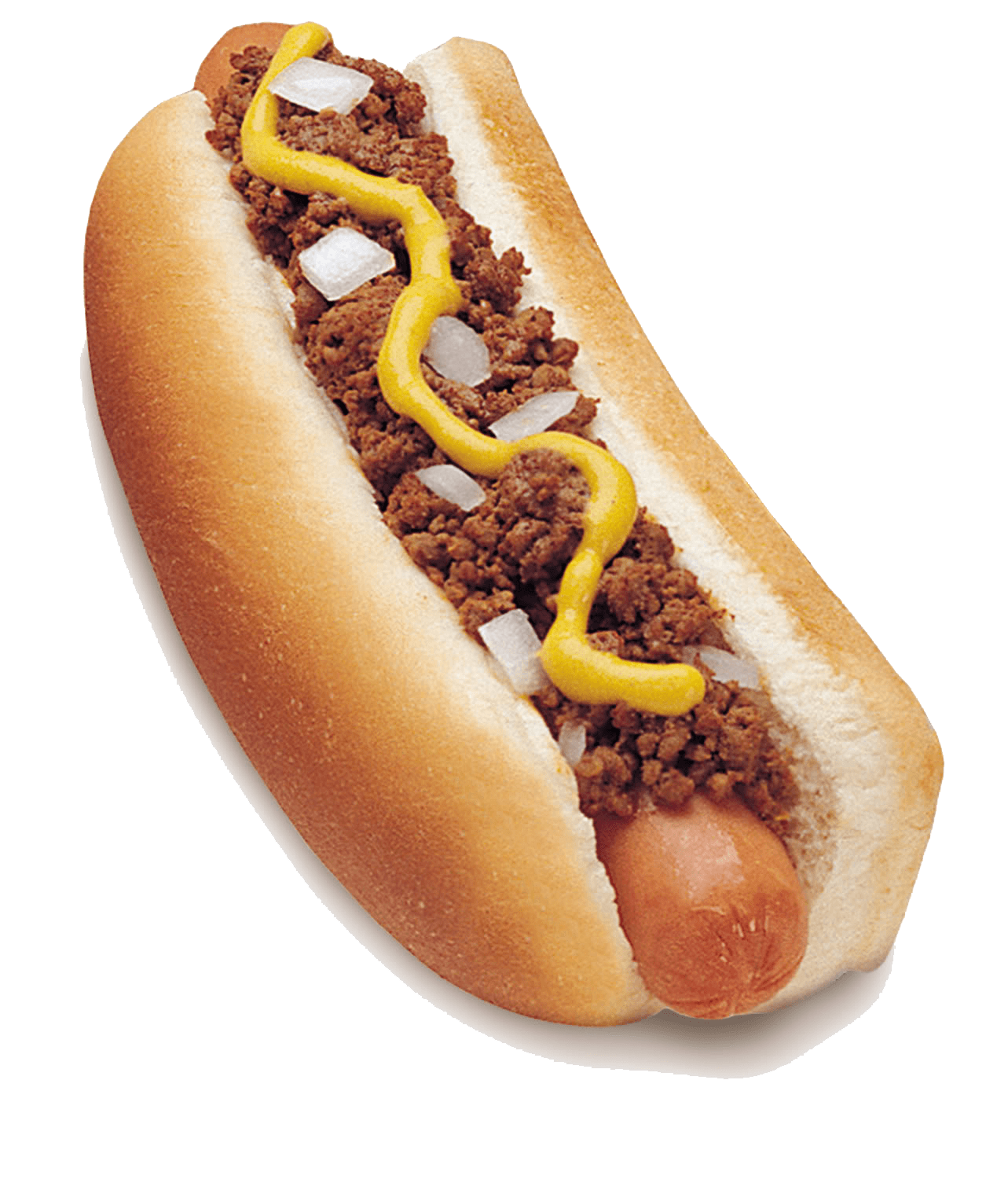 Side View Hot Dog with Mustard Ketchup and Green Pickle Relish PNG Food Photo