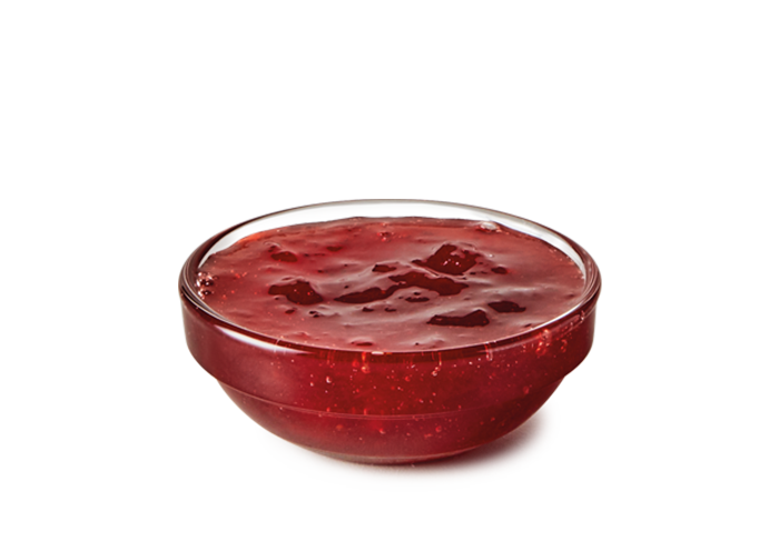 Bowl of Smooth Red Berry Jam Spread Isolated on Transparent Background PNG