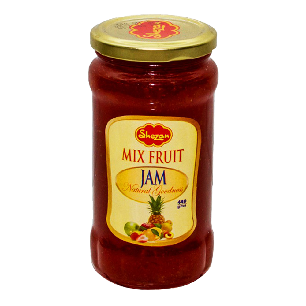 Mixed Fruit Jam Glass Jar with Golden Lid Product Photo Transparent PNG