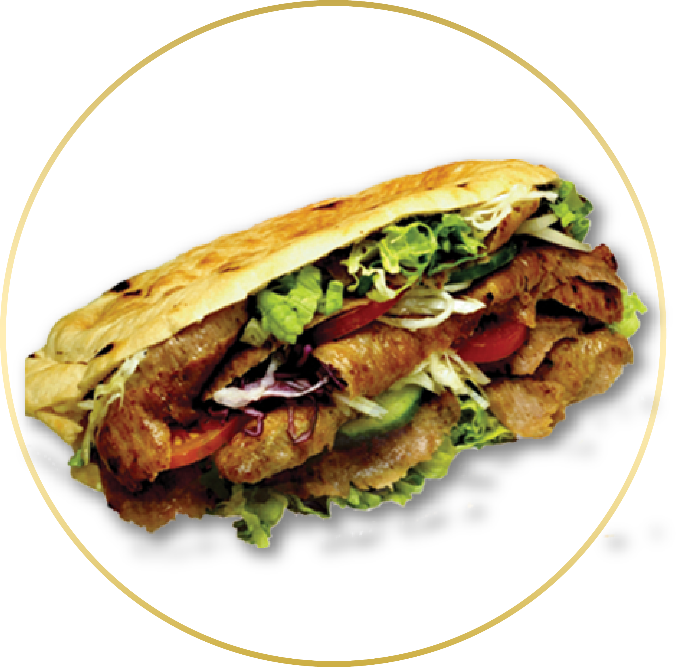 Gourmet Kebab Burger Sandwich with Salad in Toasted Bun PNG Food Photo