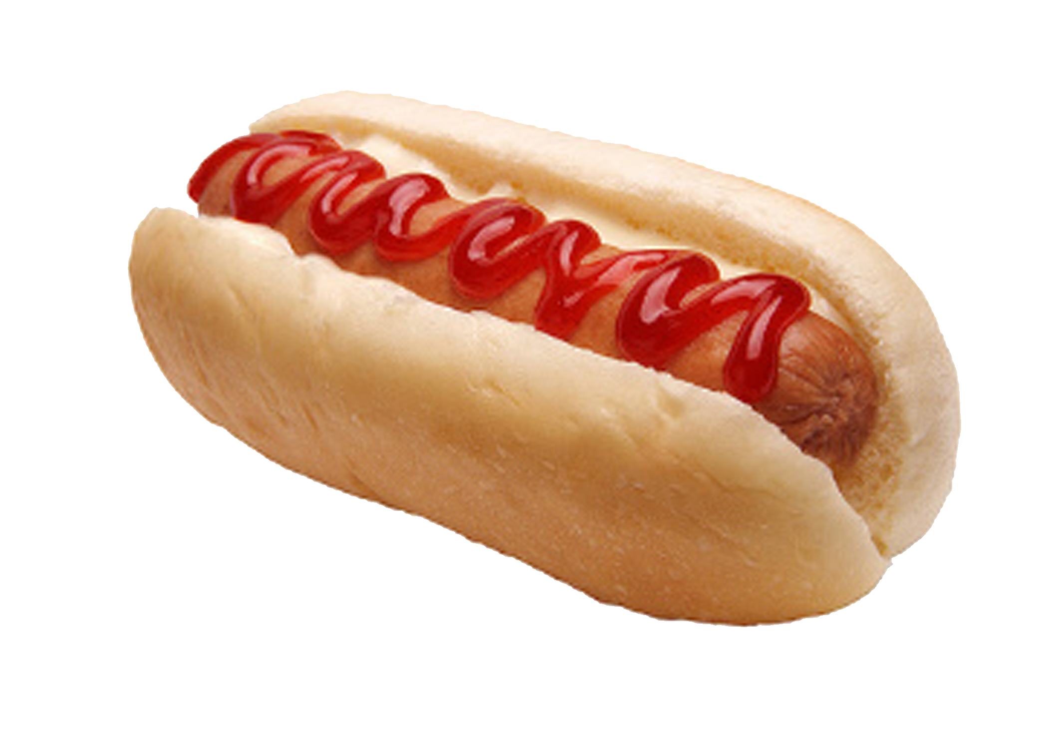 Classic Hot Dog with Red Ketchup in Soft Bun Isolated Transparent PNG Image