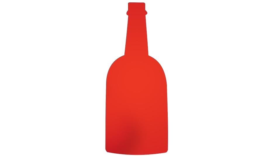 Flat Red Ketchup Bottle Shape Icon Isolated Transparent PNG Graphic