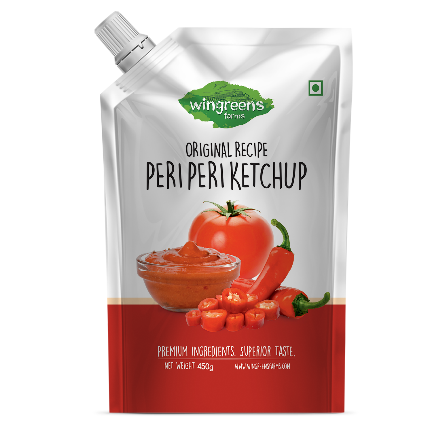 Heinz Organic Tomato Ketchup Refill Pouch with Green Seal PNG Product Image