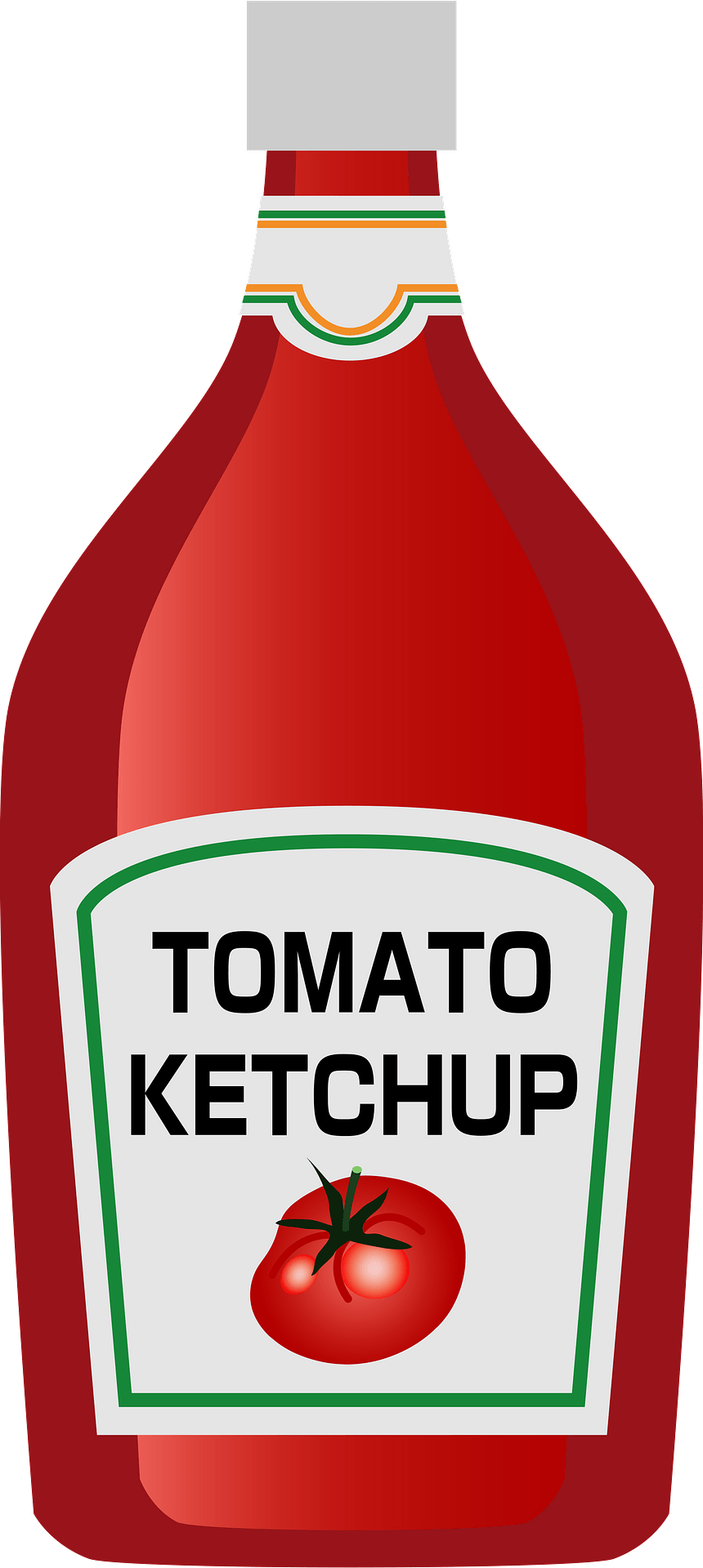 Heinz Tomato Ketchup Glass Bottle with White Label Transparent Product PNG Image