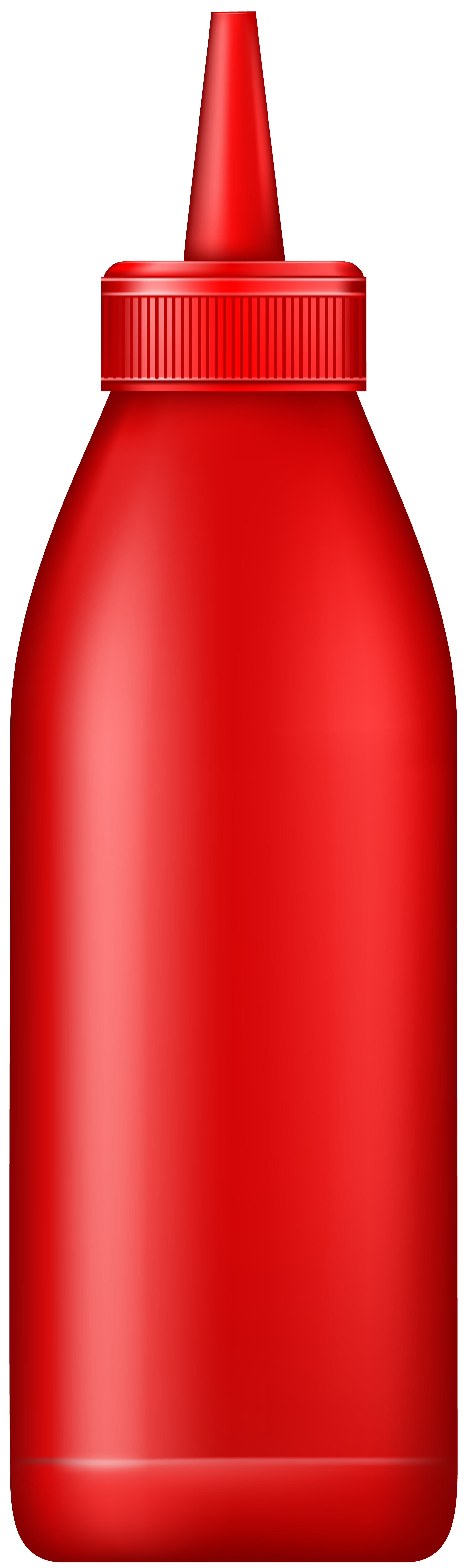 Plain Red Plastic Squeeze Ketchup Bottle Isolated Transparent PNG Product Image