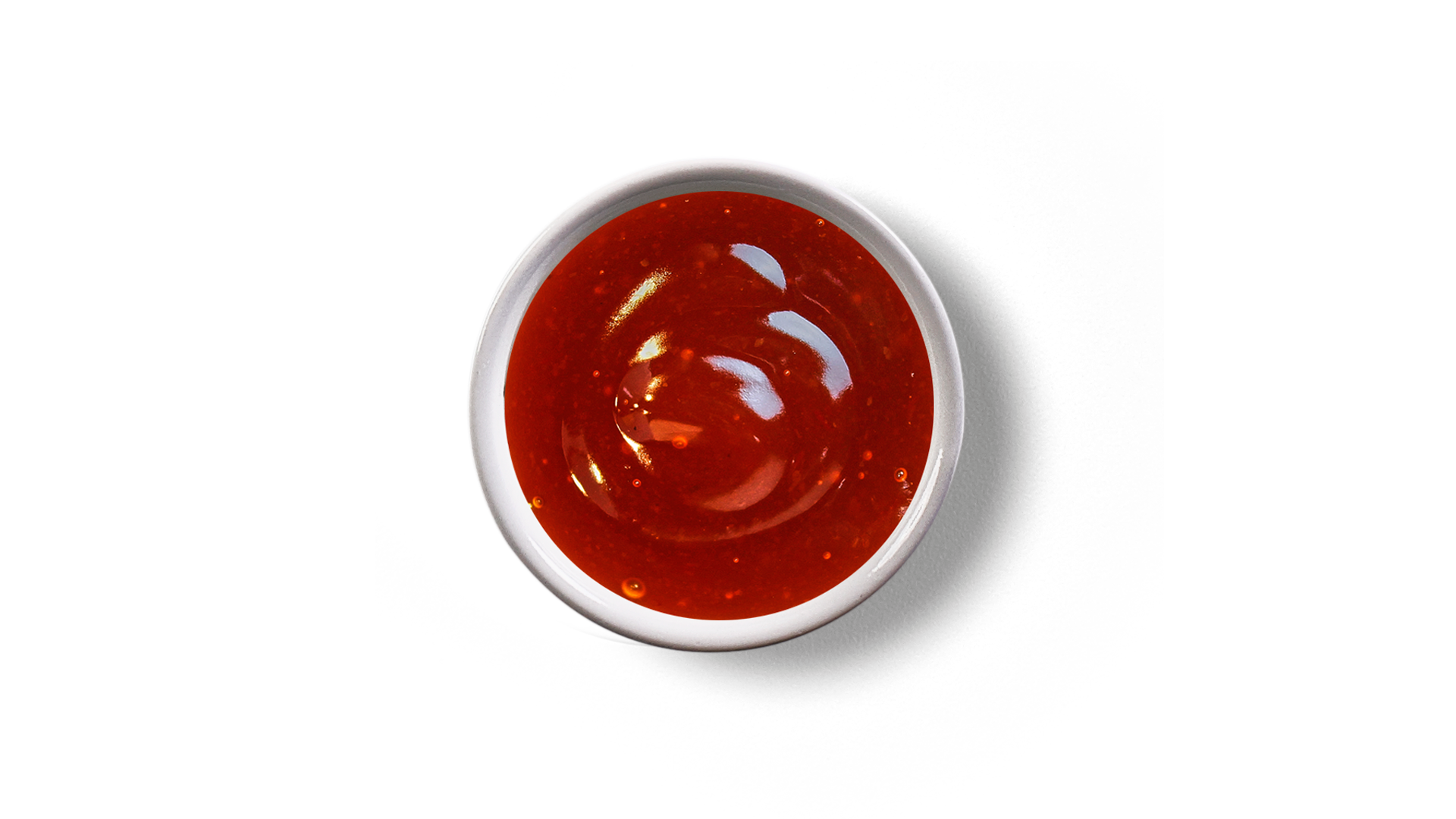 Small White Bowl of Smooth Red Tomato Ketchup Isolated Transparent PNG Image