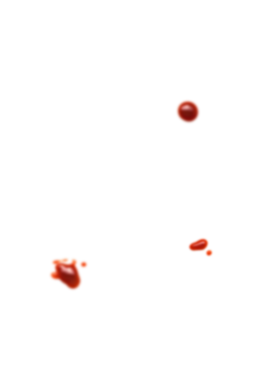 Tiny Red Ketchup Droplets and Splashes Isolated Transparent Background PNG