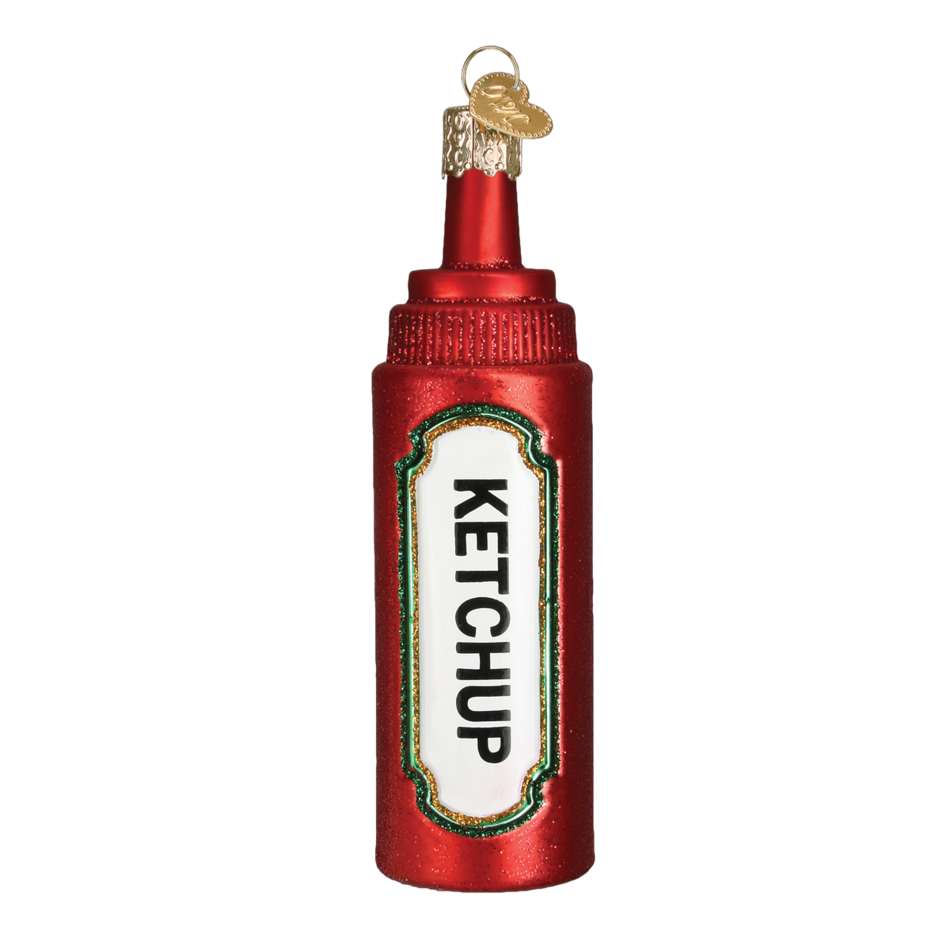 Vintage Glass Ketchup Dispenser Bottle with Stopper Transparent PNG Clipart