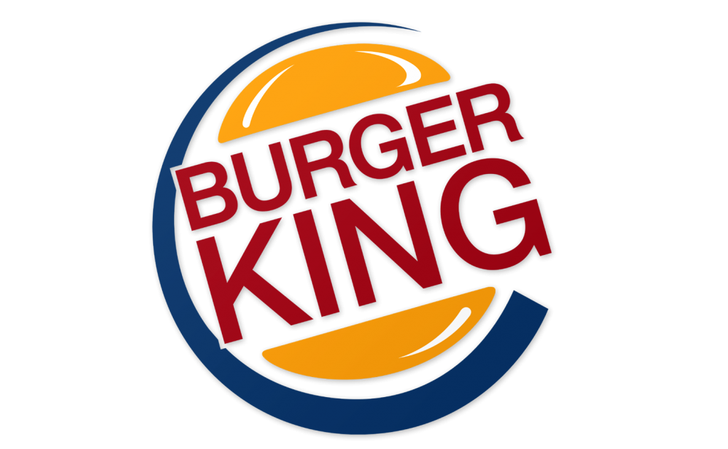 Burger King Circular Red and Blue Restaurant Logo Transparent Background PNG