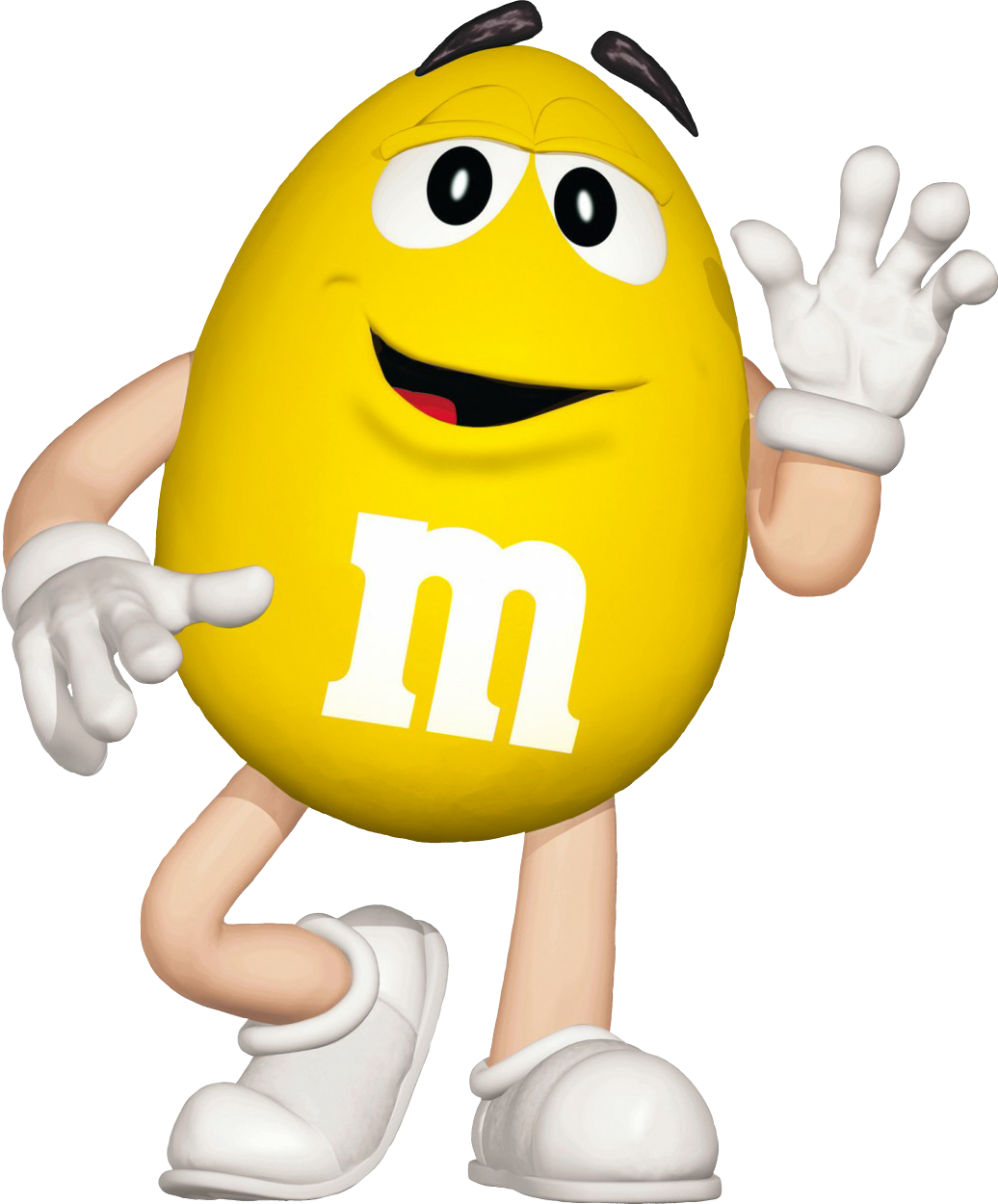 Yellow M&M Chocolate Candy Single Serve Tube Package Product PNG Image
