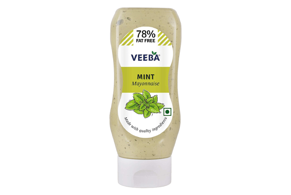 Vegan Mayonnaise Squeeze Bottle with Green Label Transparent Product PNG Image