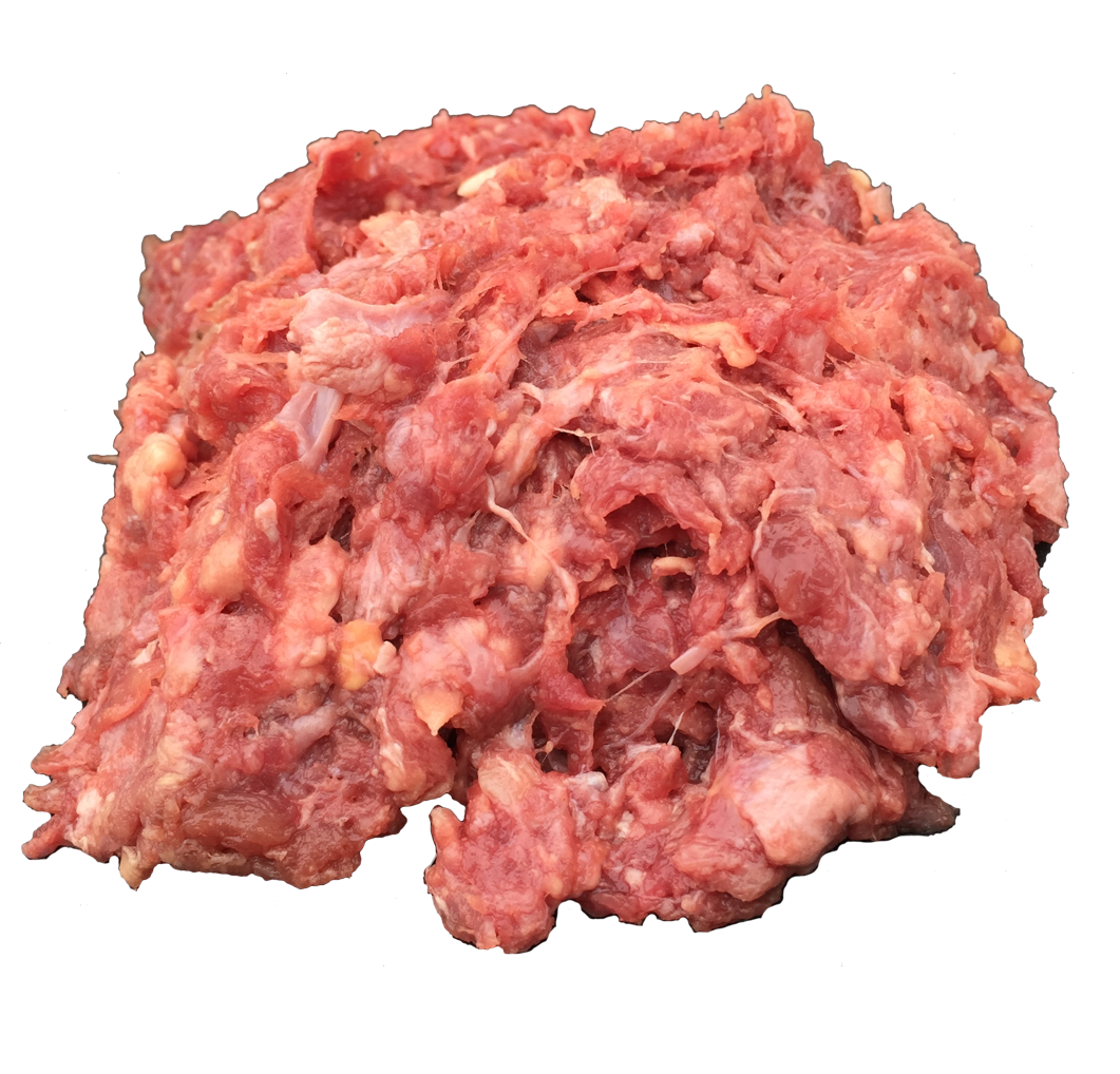 Coarse Chopped Cooked Minced Meat Pieces Close Up Transparent Food PNG Image
