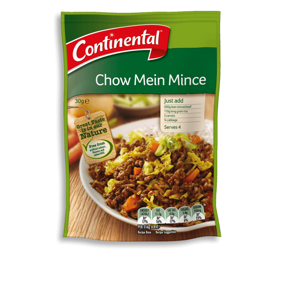 Continental Choice Mince Seasoning and Ground Meat Food Sachet Package PNG