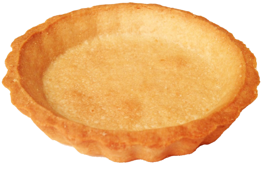 Empty Golden Round Pastry Tart Shell Isolated Transparent Background PNG Image