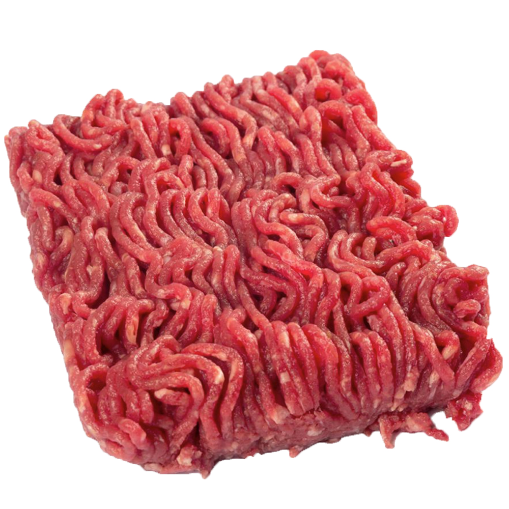 Fresh Red Ground Beef Mince Pile Isolated on Transparent Background PNG Food Image