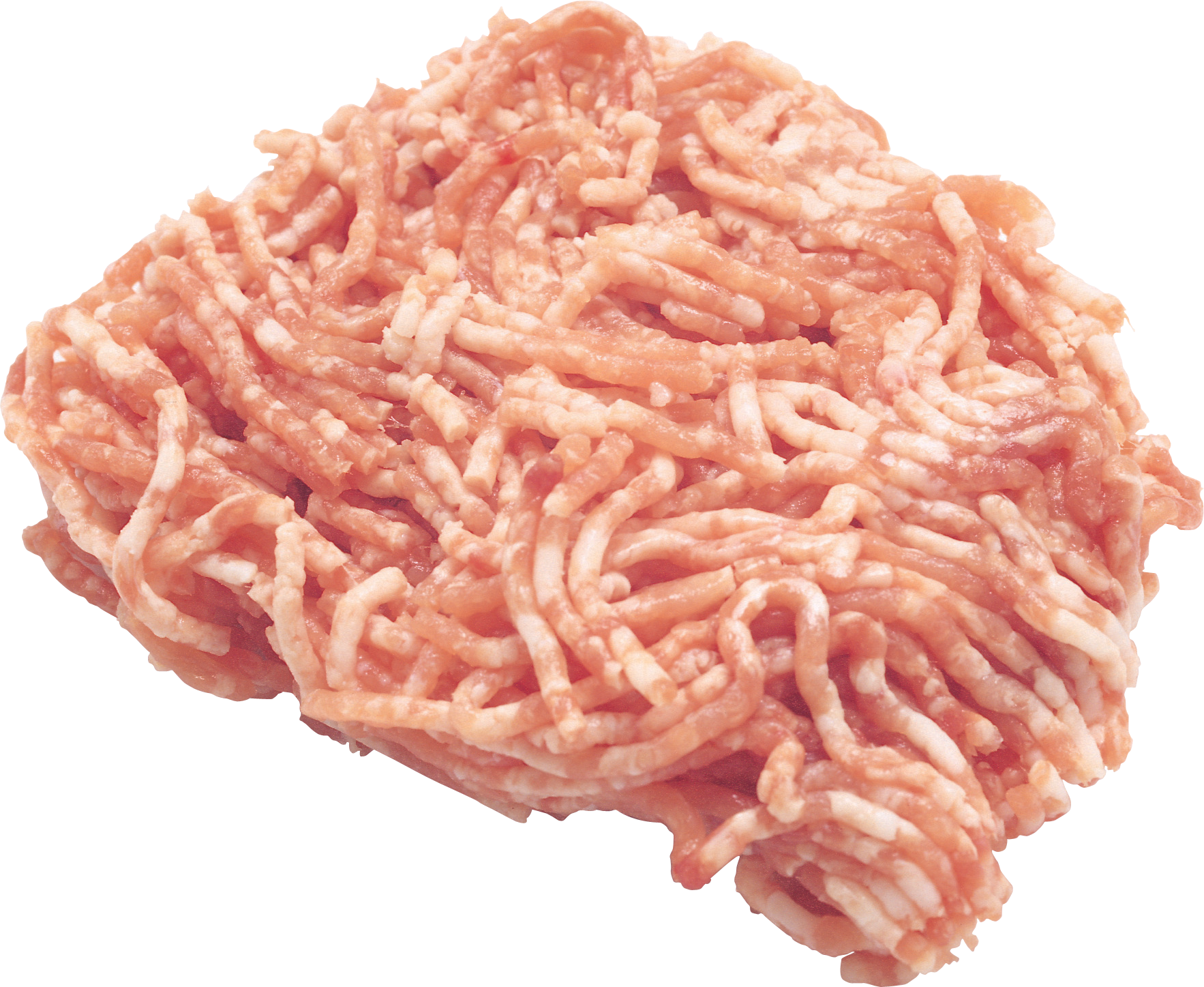 Pale Pink Freshly Ground Meat Mince Isolated Transparent Background PNG Image