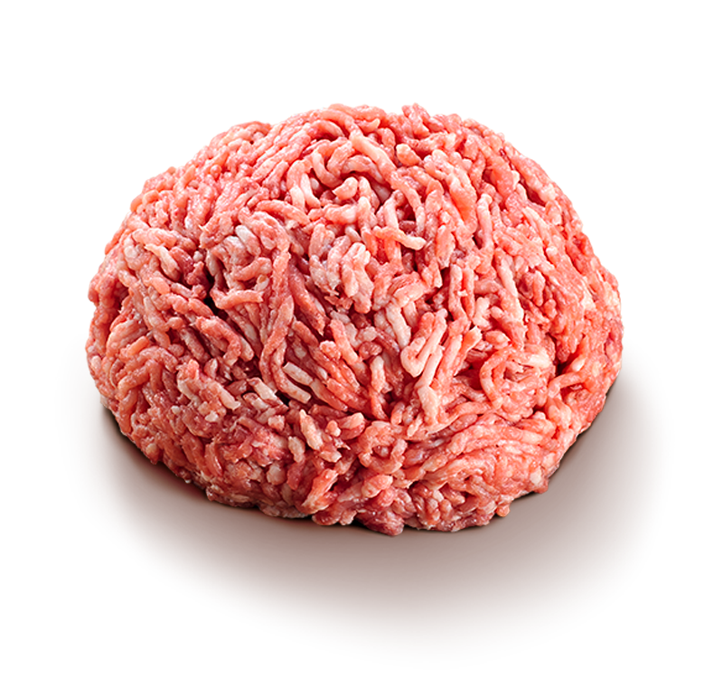 Round Fresh Minced Beef Ball with Green Herb Garnish Transparent PNG Image