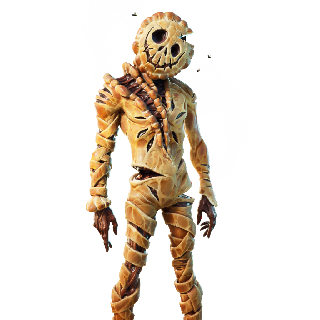 Surreal Pastry Wrapped Skeleton Creature Halloween Character Transparent PNG Art