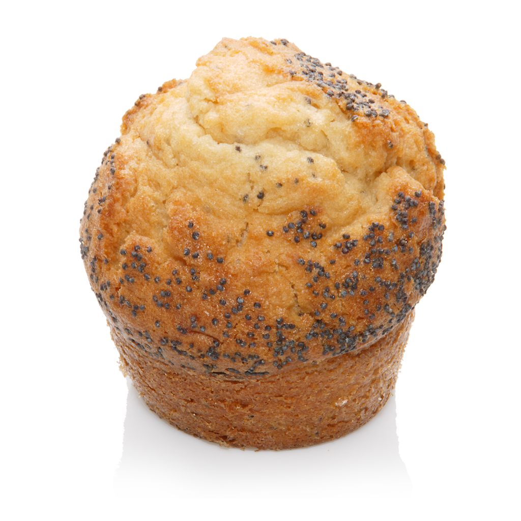 Golden Crumb Topped Bakery Muffin Isolated on Transparent Background PNG Image