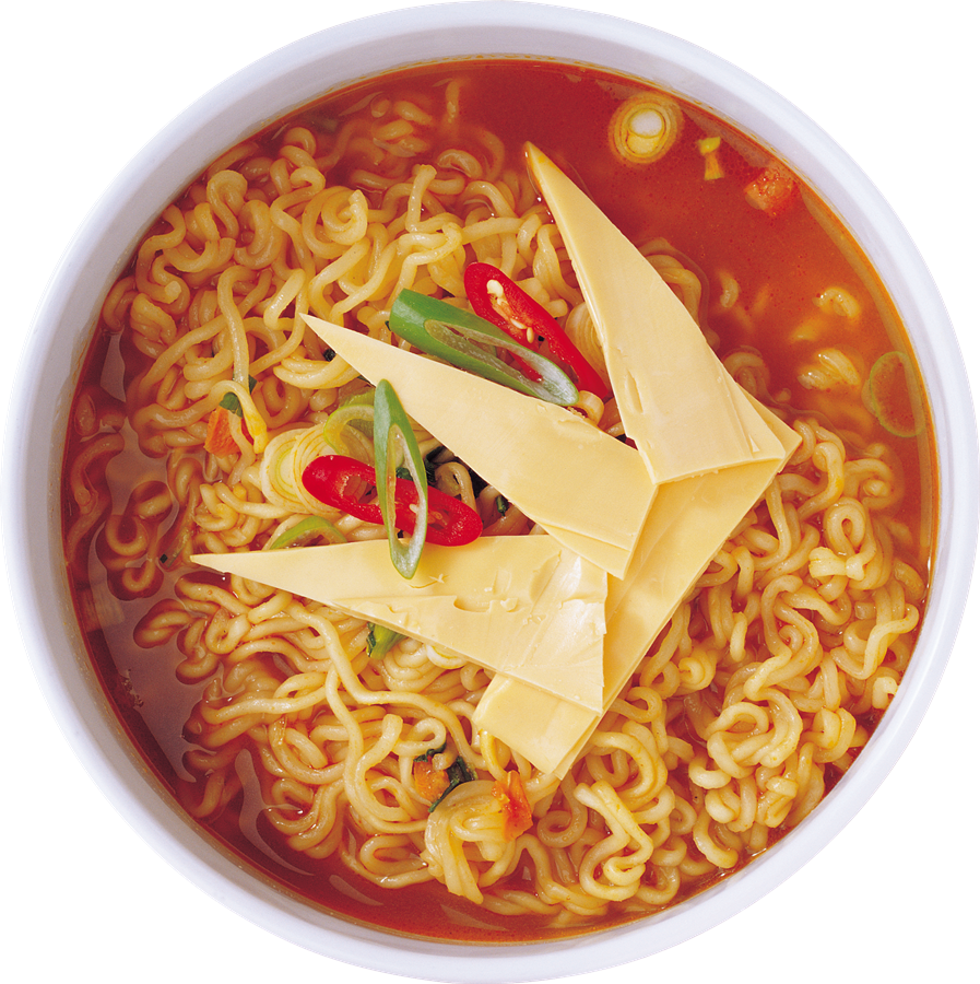 Bowl of Red Curry Noodle Soup with Tofu and Bamboo Shoots PNG Food Photo