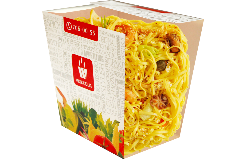 Boxed Instant Noodles with Clear Window and Red Product Label PNG Package Image