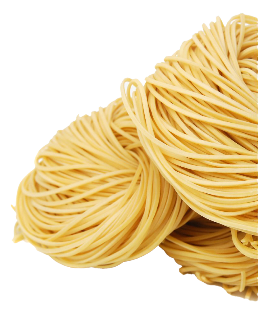 Bundle of Fresh Uncooked Golden Egg Noodles Isolated Transparent PNG Image