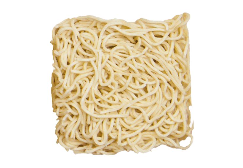 Square Block of Uncooked Instant Ramen Noodles Isolated Transparent PNG Image