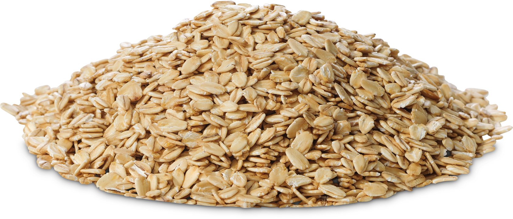Large Pile of Rolled Oat Flakes Isolated Transparent Background PNG Ingredient